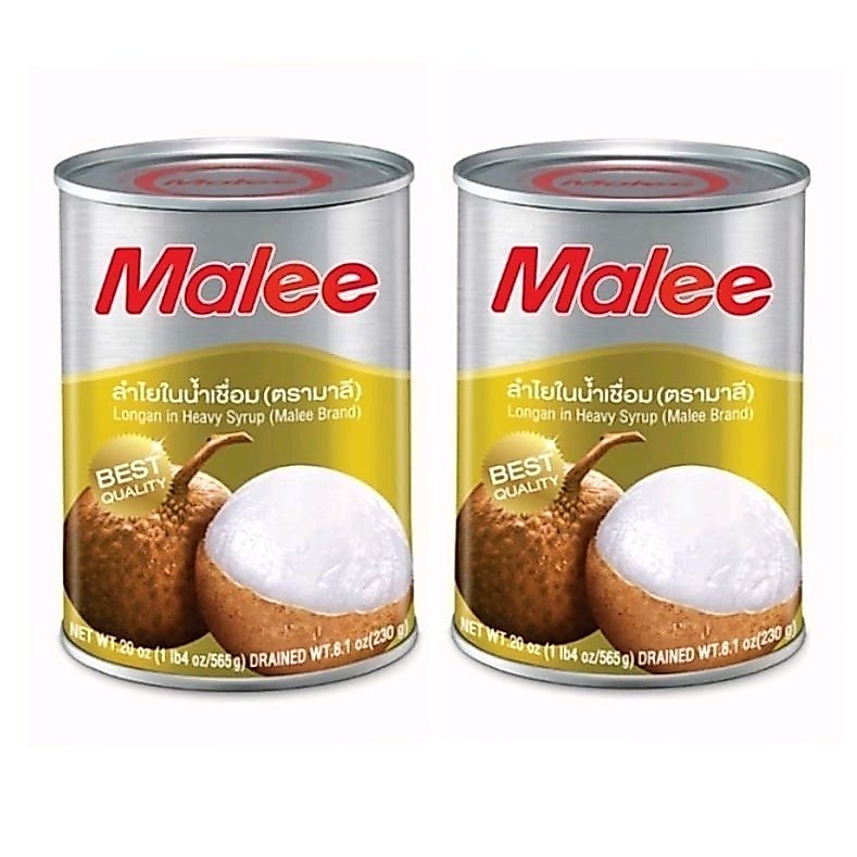 Malee มาลี ลำไยในน้ำเชื่อม ปริมาณ565กรัม×2กระป๋อง(1