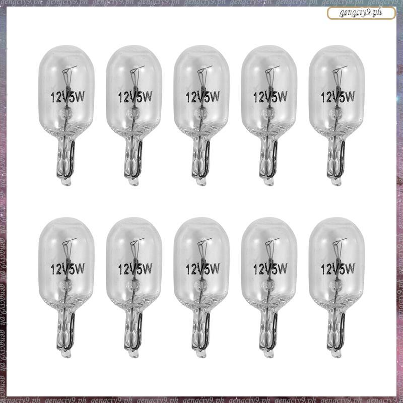 [LU R] รถ T10 12V 5W 168 194 W5W หลอดไฟฮาโลเจนเครื่องมือ Cluster Gauge Dash โคมไฟอ่านหนังสือไฟ 10 แพ