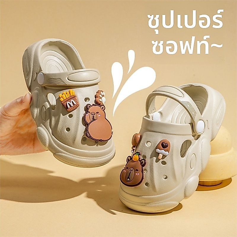 รองเท้าแตะพื้นนุ่ม EVA สำหรับพ่อแม่และลูก - รองเท้าแตะปิดนิ้วเท้าสำหรับเด็กในฤดูร้อน