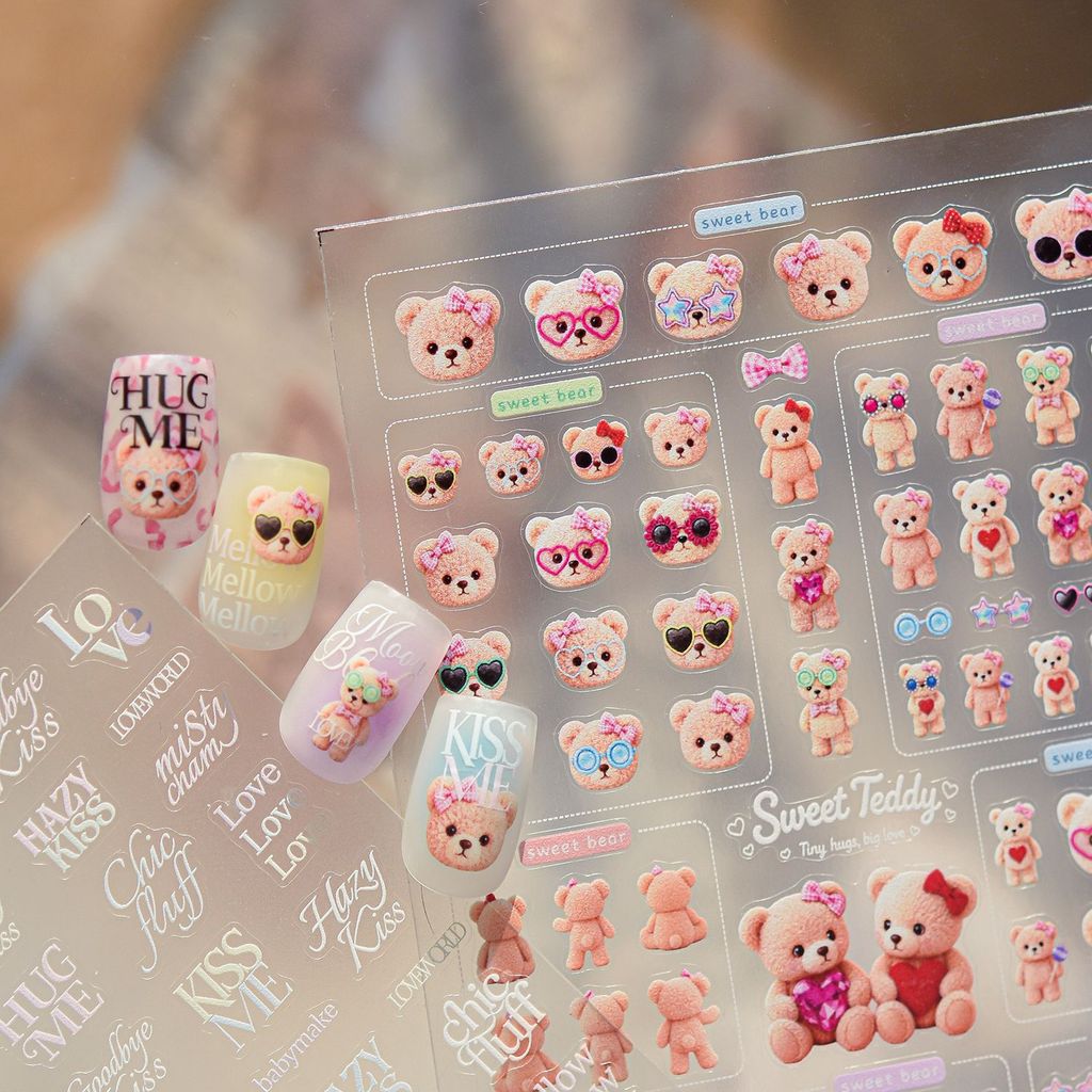 [Meow.Sensei] tomoni Thin Tough Nail Stickers ins Cuckoo Nail Stickers Modern Simple English Letters