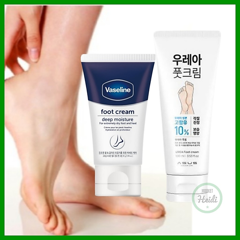 เกาหลี เกาหลี 🇰🇷 Urea Foot Cream 100ml / Vaseline Foot Cream Deep Moisture 55ml / Heel Elbow Knee Rough Skin Moisturizing Care