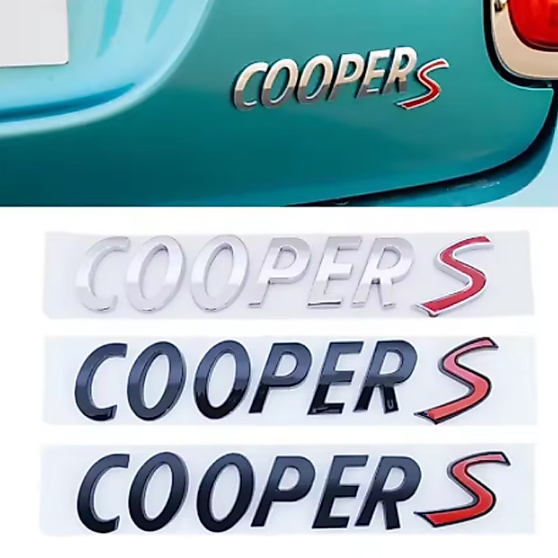 3D ABS MINI Cooper S ด้านหลัง Boot Emblem Badge โลโก้ Decals สติกเกอร์สําหรับ MINI Coopers R50 R52 R53 R56 R57 R58 R60 F55 F56