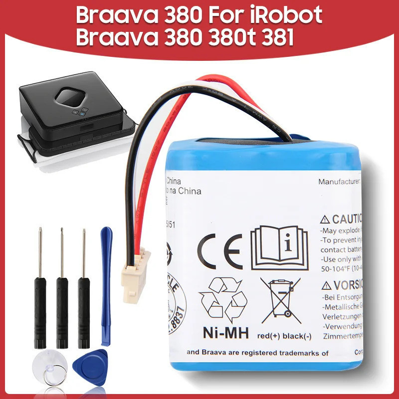 Original Sweeper Replacment แบตเตอรี่สําหรับ iRobot Roomba Braava 380 380 T 381 390T MINT 5200C 5200