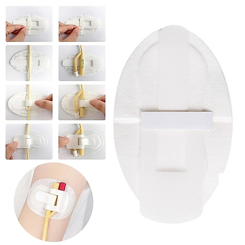 KIIK 1 10 ชิ้น Urinary Catheter ขากระเป๋าผู้ถือแบบพกพา Catheter Fixation Tube อุปกรณ์สําหรับผิวและ Ease of U