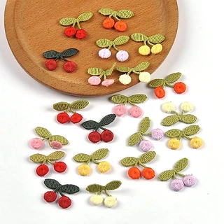 30pcs 2.9x2.1 ซม.Multicolor Cherry แพทช์ Embroideried Appliques เย็บอุปกรณ์เสริมเสื้อผ้า Hairpin DIY อุปกรณ์เสริมตกแต่ง CP4328