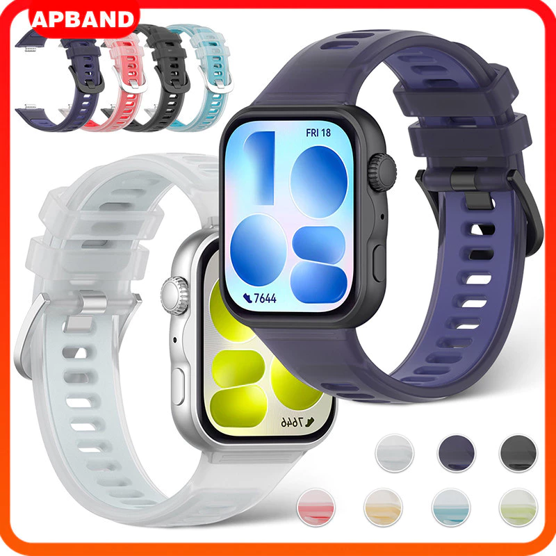 สายซิลิโคนใส for Smartwatch Huawei Fit 5/5 Pro/4/4 Pro/3 สายรัดข้อมือกีฬาปรับได้สายรัดข้อมือสร้อยข้อมืออุปกรณ์เสริม