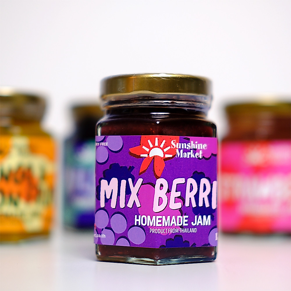 Sunshine Market Homemade Mixed Berry Jam | แยมมิกซ์เบอร์รี่โฮมเมด