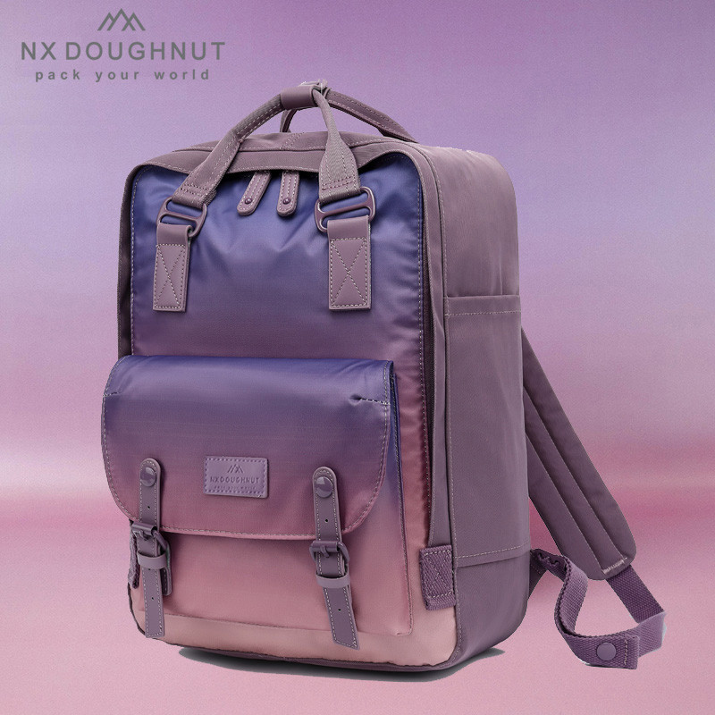 NX Donut รุ่นใหม่ Donut Travel Backpack กระเป๋าเป้สะพายหลังนักเรียน Sky Series กระเป๋าคอมพิวเตอร์กระ