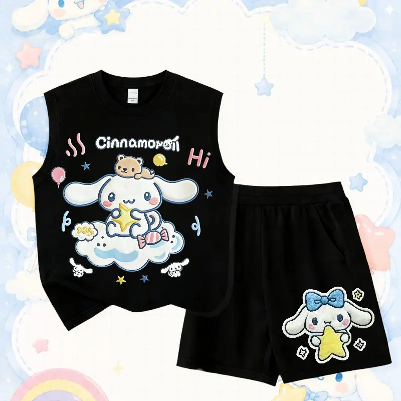 CODฤดูร้อนรุ่นใหม่ CUTE cinnamoroll ผ้าฝ้าย ทันสมัย น่ารักเสื้อกล้ามเด็ก สำหรับเด็กชายและเด็กหญิง เสื้อกล้าม