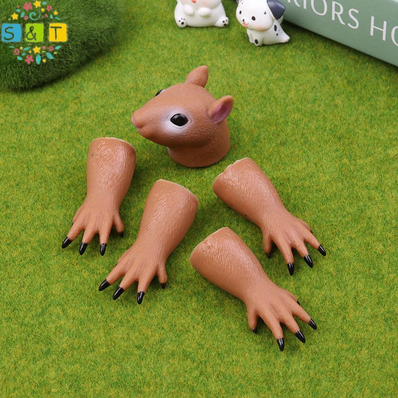 [S&T] Squirrel Finger Hand Puppet ของเล่นแปลกใหม่สําหรับเด็กวันเกิดคอสเพลย์ Plaything ของขวัญ {th}