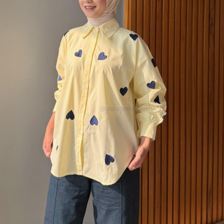 LOVE COTTON OVERSIZED SHIRT - FULL BORDIR