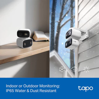 TP-Link Tapo C246D กล้องวงจรปิดอัจฉริยะ 6MP (3MP+3MP) Dual Lens Fixed & Pan,Tilt ภายในและภายนอก