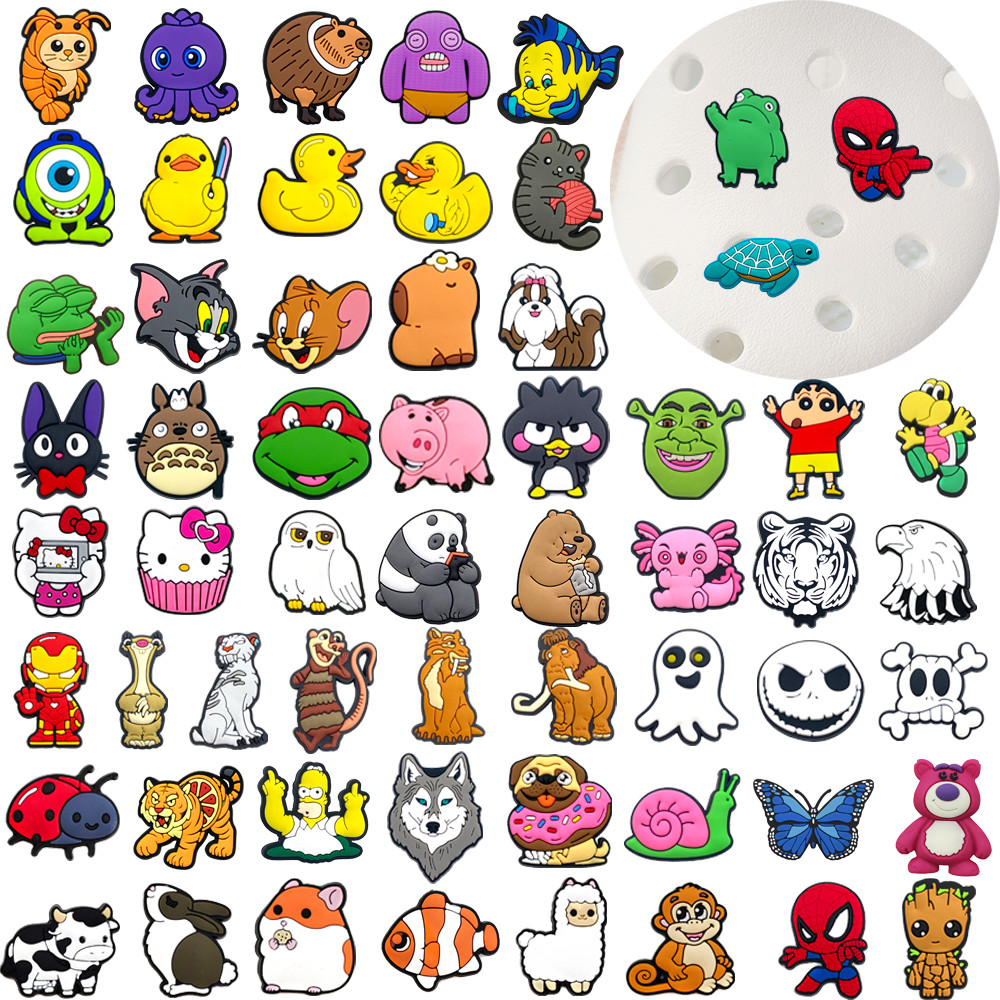 MEIDJ 59 รองเท้าแตะสไตล์ cute charms พู่ปุ่มและเข็มขัดจาก PVC เสริมความน่ารักให้รองเท้าของคุณ