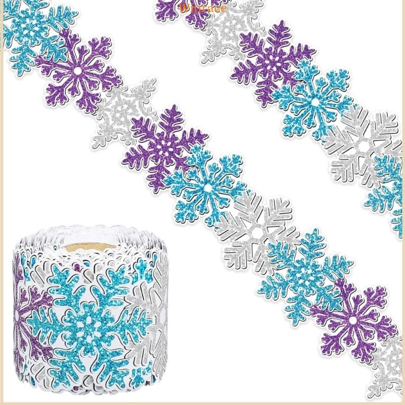 WRC 10m Bulletin Board Borders Snowflake สติ๊กเกอร์ตกแต่งธงวัน Border Trim