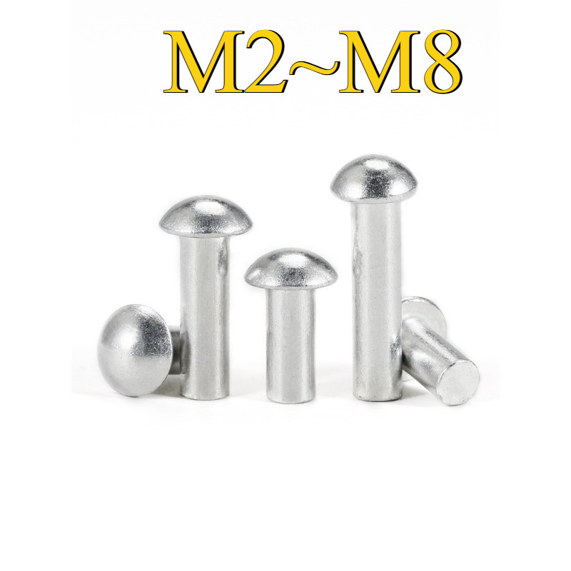 [Rivets] หมุดอลูมิเนียม หัวครึ่งวงกลม หมุดแข็ง ชนิดกระทบ หมุดมือ M2~M8