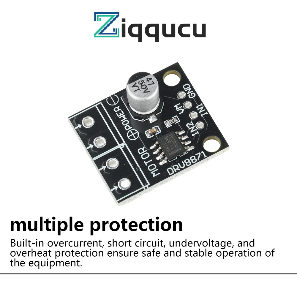 ZIQQUCU DRV8871 DC 6.5-45V 3.6A มอเตอร์แปรงไดร์เวอร์ PWM ควบคุมไดรฟ์โมดูล