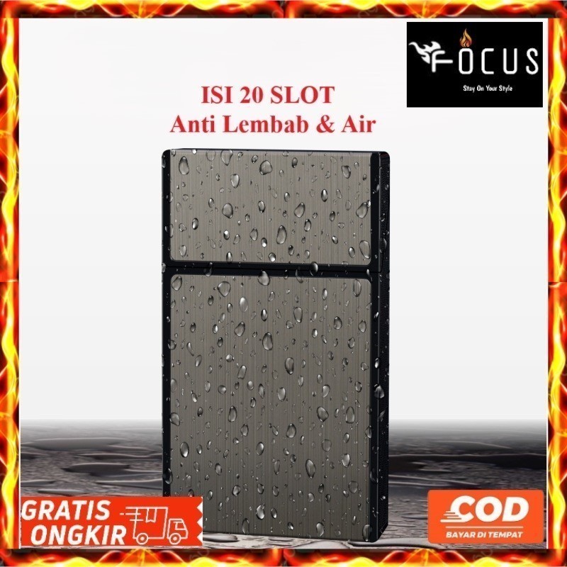 FOCUS FIRETRIC RKK BOX 20 ช่อง/กันน้ํา CIGARETTE ROD CONTAINER สําหรับห่อกลางแจ้งแบบพกพา
