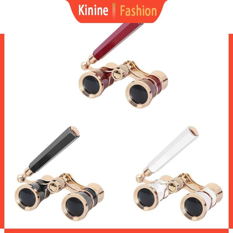 KIN Vintage Opera Glasses ขนาดกะทัดรัดและเป็นโลหะ สําหรับชมการแสดงคอนเสิร์ตหรือโรงละคร