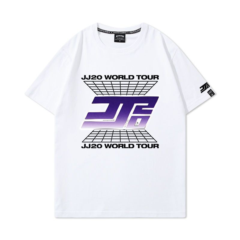 เสื้อยืดพร้อมขาย JJ20 Lin Junjie World Tour Concert แขนสั้น ผ้าฝ้าย yz10.1