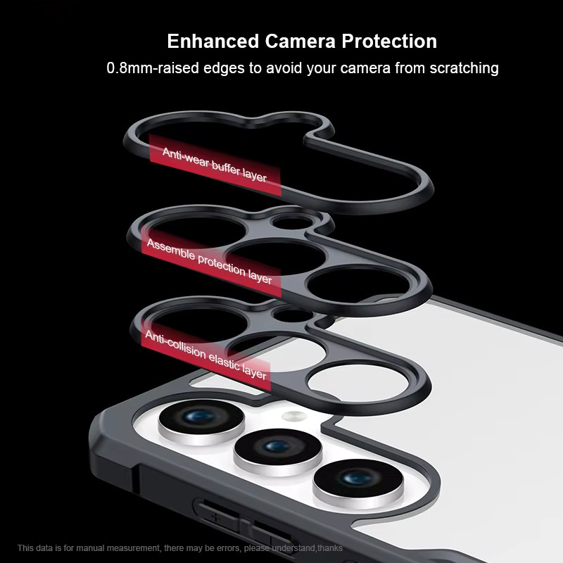 เคสโทรศัพท์อะคริลิกกันกระแทกสำหรับ Samsung A56 5G A36  A17 A16 A07 A05S A06 A55 A54 A35 A26 A15 เคสกันกระแทกใสสีดำ - รูปที่ 6