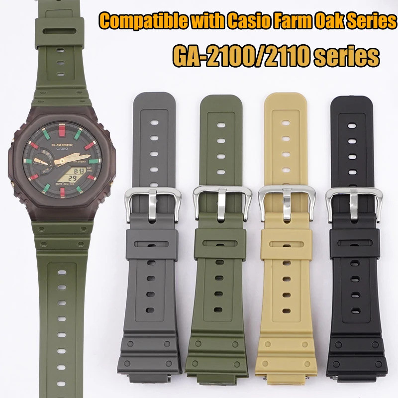 สายยางเรซินสําหรับ Casio G-SHOCK GA-2100 GA-2110 TPU Quick Release กีฬาผู้ชายผู้หญิงนาฬิกาสร้อยข้อมื