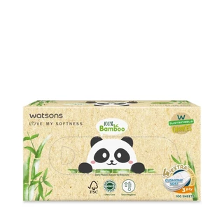 Watsons วัตสัน กระดาษทิชชูกล่อง (Panda Designed 2) หนา3ชั้น x 100แผ่น.ขอสงวนสิทธิ์ในการเลือกล