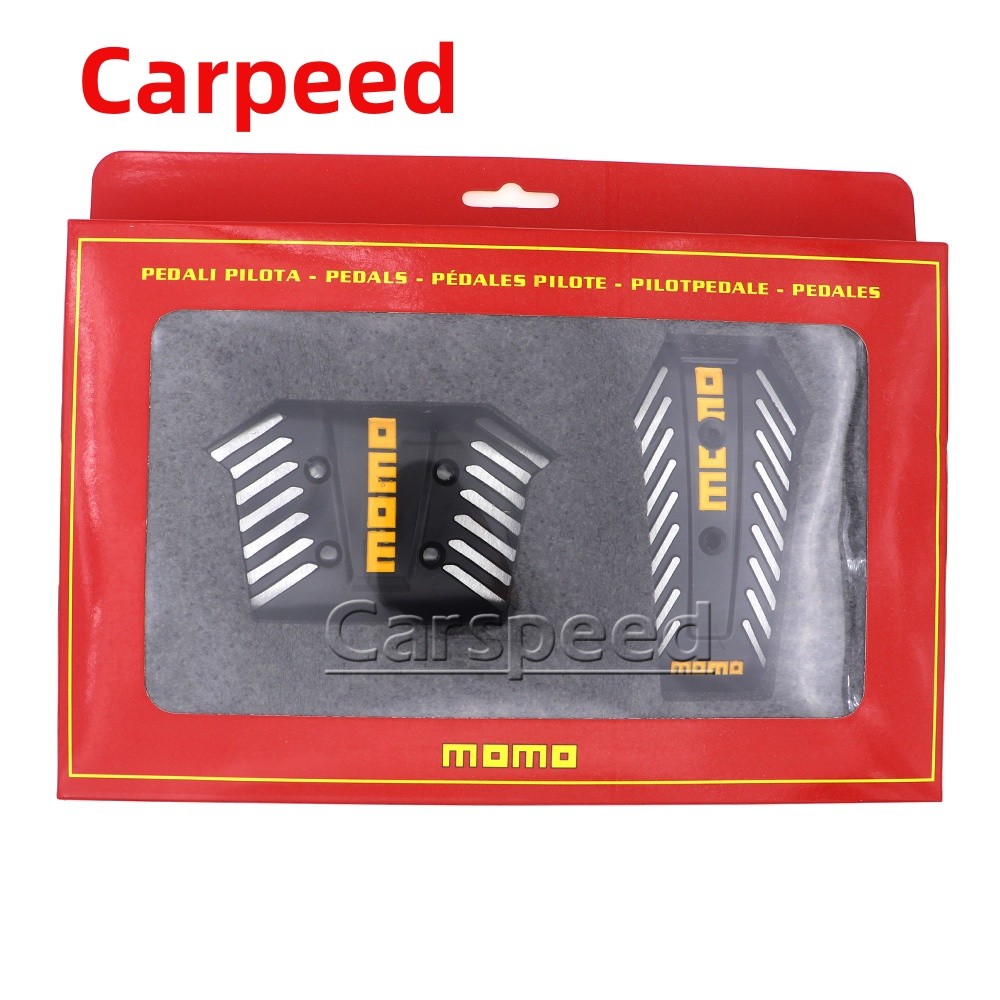 MOMO สไตล์รถ Racing Pedals Universal คู่มือเบรคเท้าเหยียบลื่นสีดําเงินกีฬา Racing Pedals - รูปที่ 7