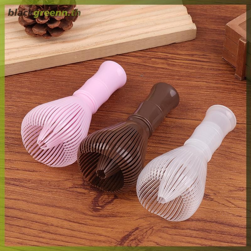 BREE 1 ชิ้นนํากลับมาใช้ใหม่ ABS Matcha Stirrer สําหรับผงชาเขียวมัทฉะแปรงชาพลาสติกเครื่องมือชาพร้อม Stirrer Matcha Stirrer.