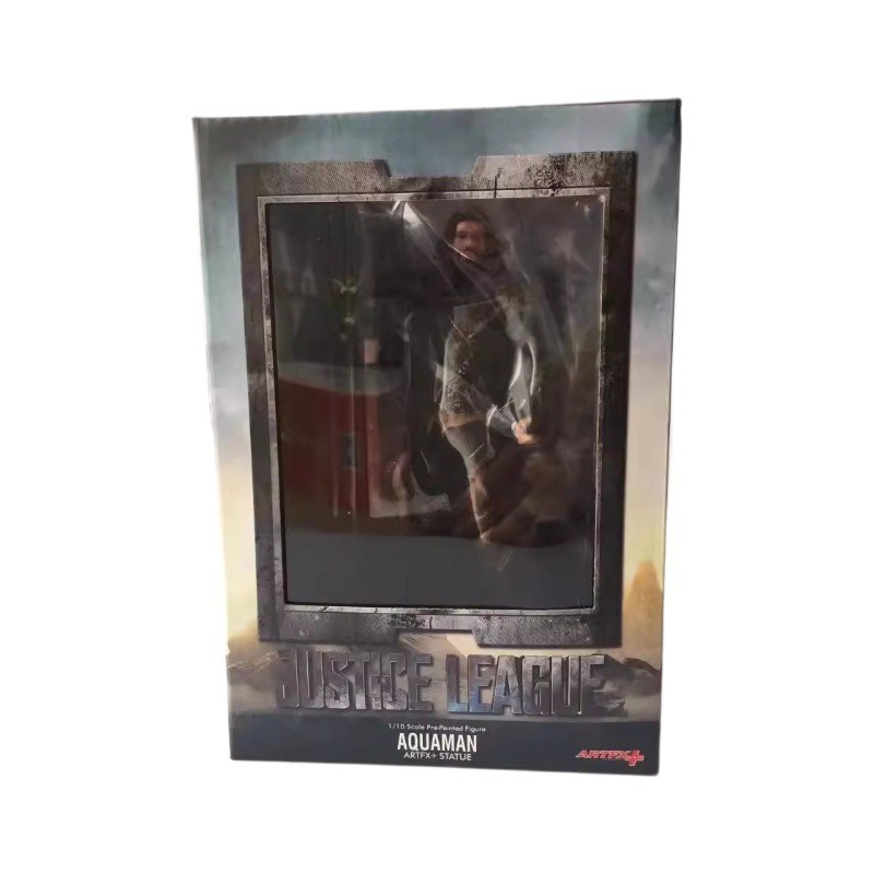 สินค้าภาพยนตร์ Justice League DC Comics ART Aquaman Trident of Atlantis Boxed Model Figure 2026