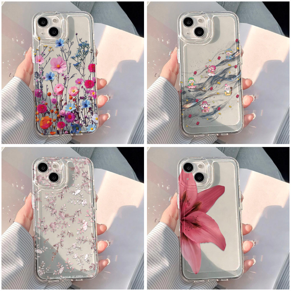 เคสทรศัพท์ For iPhone 18 17 16 15 11 12 13 14 Pro Max 14 15 16 Pro 15Pro 16Pro X XR XS Max ดอกไม้ก็สวยดีนะ กรณีที่ชัดเจน