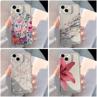 เคสทรศัพท์ For iPhone 16 15 11 12 13 14 Pro Max 14 15 16 7 8 Plus X XR XS Max SE 2020 2022 ดอกไม้ก็สวยดีนะ กรณีที่ชัดเจน