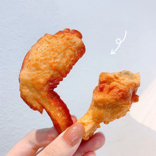 ของเล่นอาหารจำลอง 3D ไก่ทอด และเครื่องประดับผม