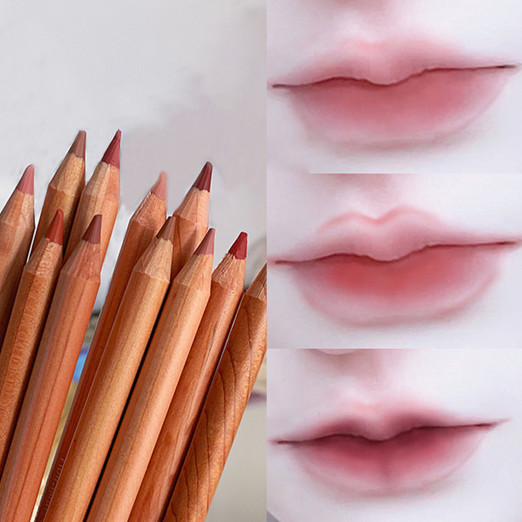 Pure Desire cos Lip Makeup Lip Liner การ์ตูน Sense Nude Color Base ดัดแปลงลิปสติกปากกา Outline Lip Shape พร้อมกบเหลาดินสอหญิง