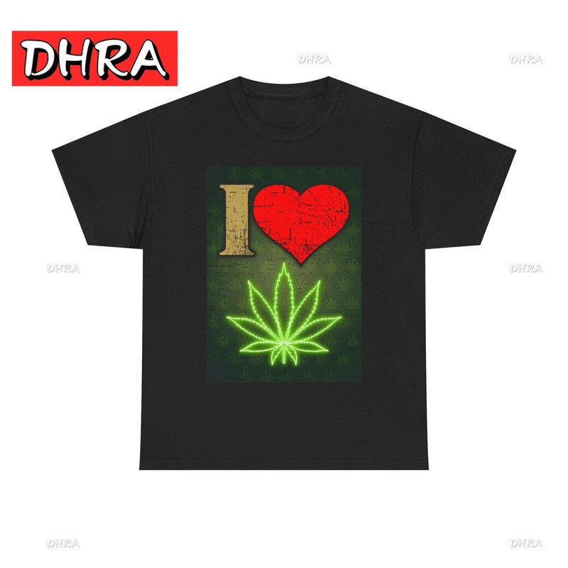 ฉันรักวัชพืชTshirtตลกวัชพืชกราฟิก420Unisexผ้าฝ้ายหนักTee Modern Soft Youthful Tee Hiphopสร้างแรงบันด