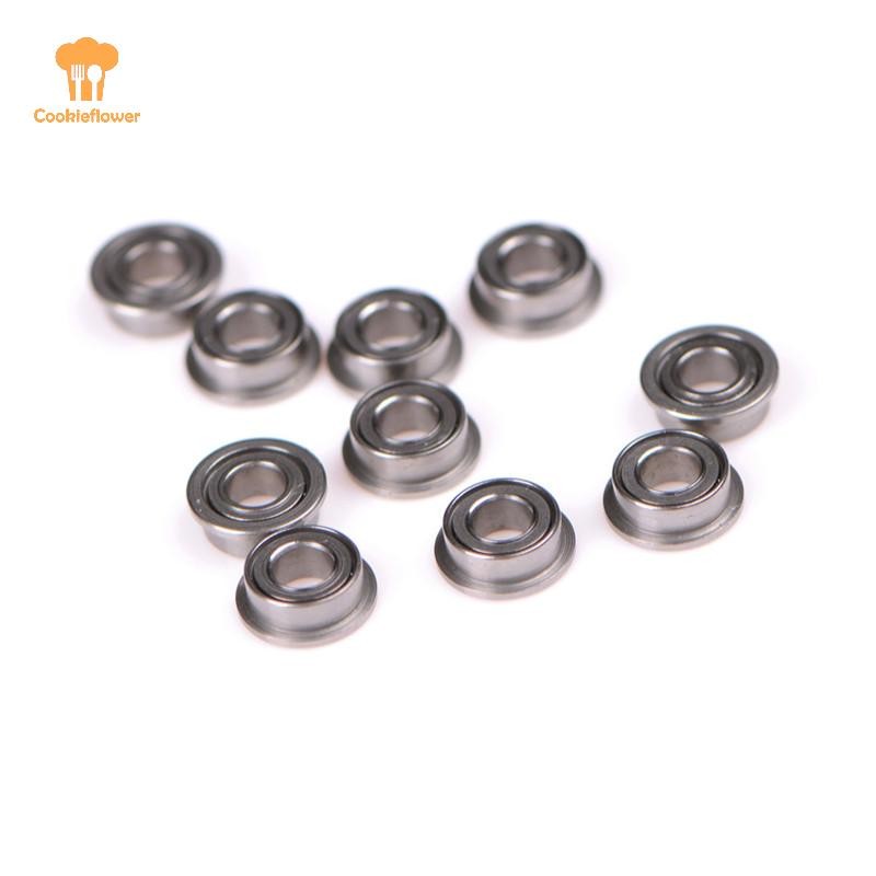 CKFR 10PCS MF63zz Mini Metal Double Shielded Flange Ball Bearings (3mmX6mmX2.5mm) ใหม่