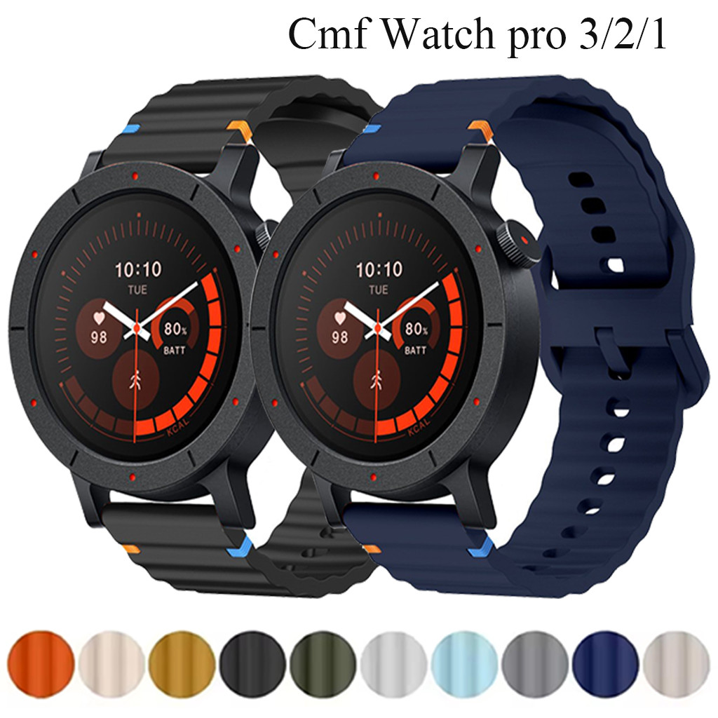 22 มม.20 มม.สายรัดข้อมือซิลิคอนสําหรับ CMF WATCH PRO 3 Soft เปลี่ยน Smartwatch เข็มขัดซิลิโคนสําหรับ Cmf นาฬิกา pro2 สายรัด