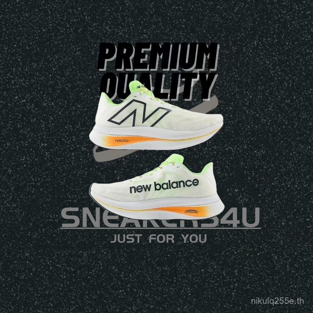 New Balance SC Trainer V2 รองเท้าผ้าใบสีขาวสีเขียว