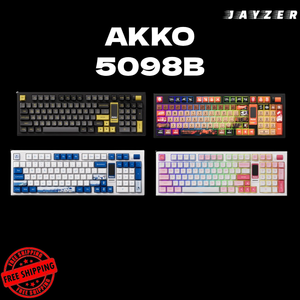 ชีเอสเตอร์ 🇸🇬 คีย์บอร์ดเชิงกล AKKO 5098B พร้อมปุ่มลูกบิดและหน้าจอ LCD แบบถอดเปลี่ยนได้ 95%P