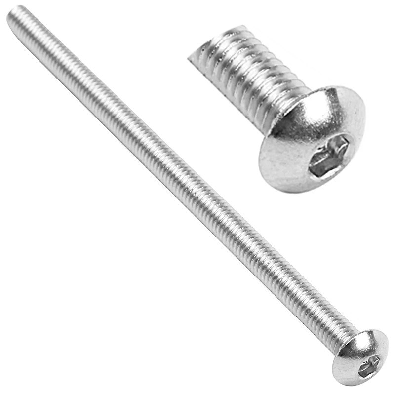 Stainless Steel Button Head Screw, Hex Socket Bolts Type:M4 / 4mm Bolt size:M4 x 75mm Your pack quan