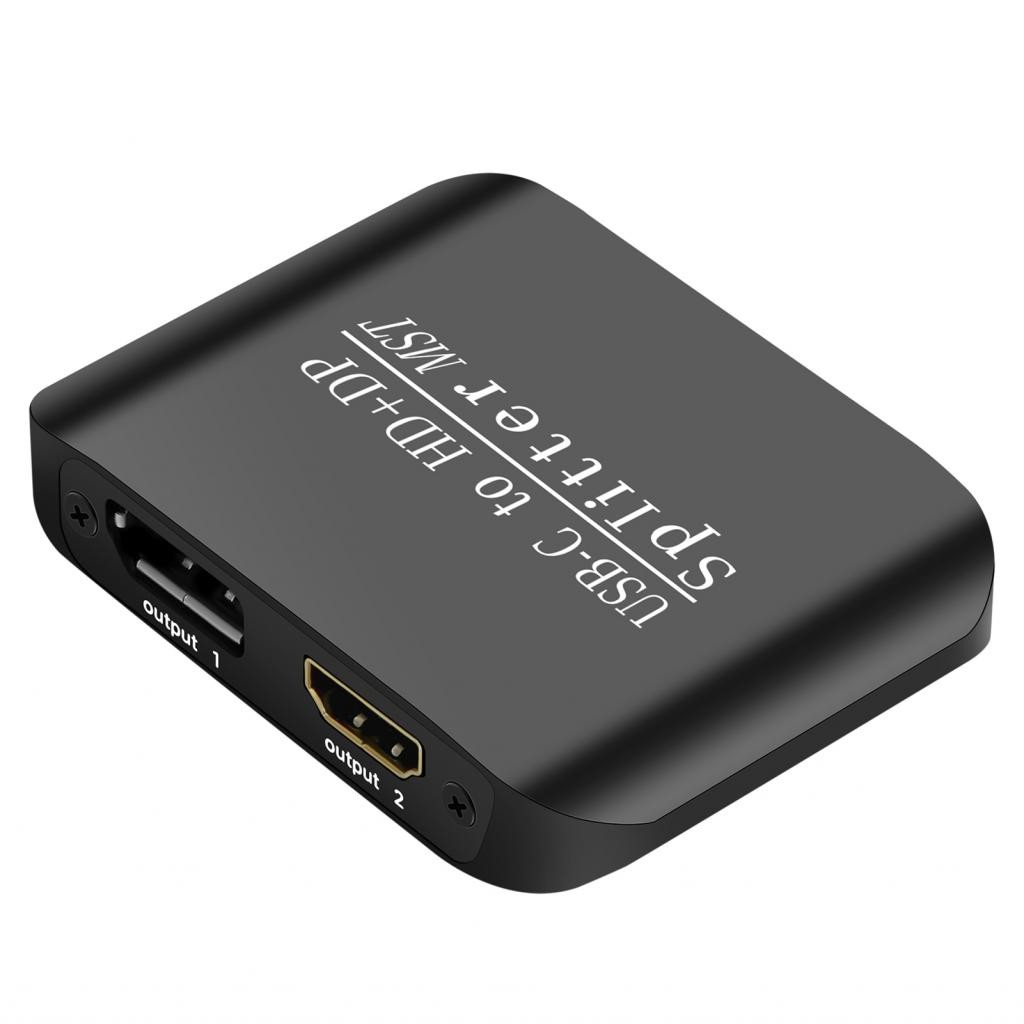 Ruba888-ph ตัวแยก HDMI ที่รองรับ 1 ใน 2 ออก USB C ถึง HDMI + DP 4K 60Hz MST SST อะแดปเตอร์วิดีโอคุณภ