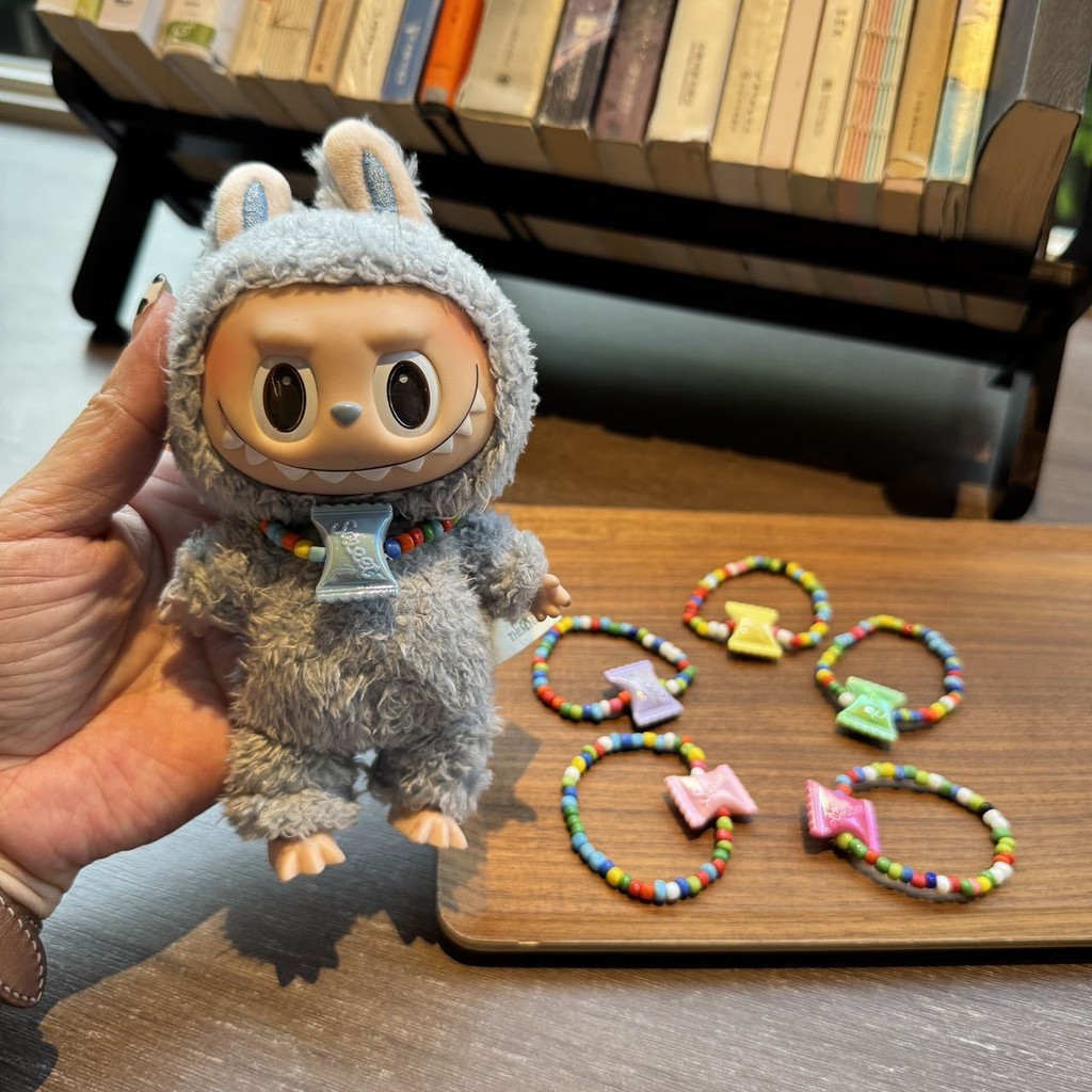 เท่านั้น สร้อยคอ สร้อยคอลูกกวาดหลากสีสร้อยคอกระต่ายหลากสีเหมาะสําหรับผ้าลาบู#WW0911#