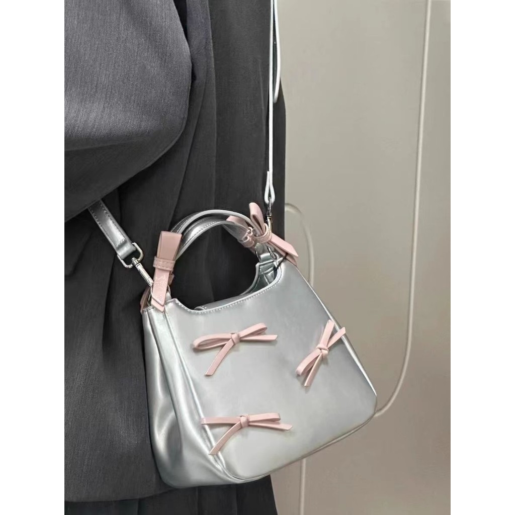 ตะกร้าผัก Niche Bow Handbag Shoulder Bucketlgt666.my20250912013333