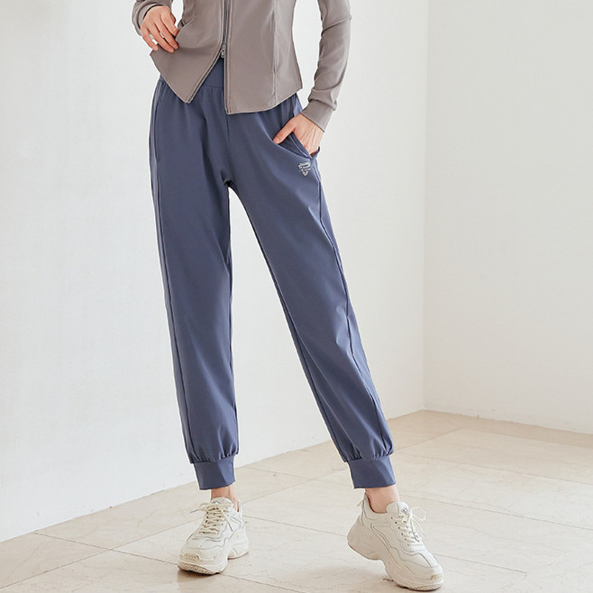 New Running Workout Pants Spring and Summer Quick-Drying Loose Back Waist Zipper Pocket Outdoor Fitn