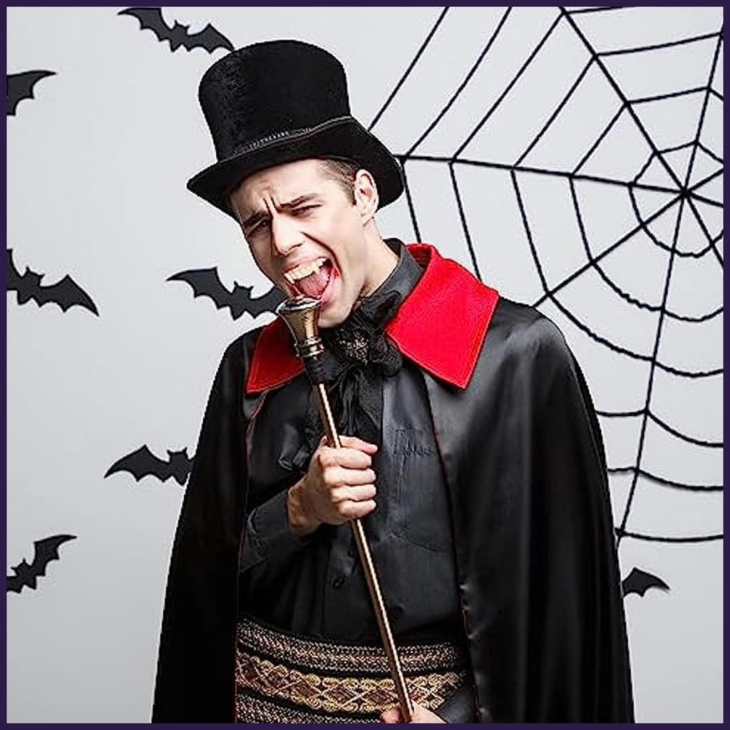 Vampire Fangs สําหรับผู้ใหญ่แวมไพร์ฟันปลอม 12 ชิ้นล้างทําความสะอาดได้ฟันปลอมที่สมจริงสําหรับเด็กธีมส