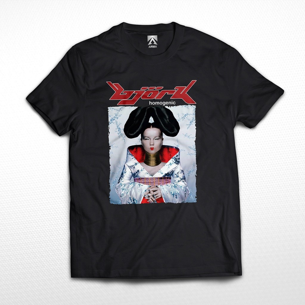WIRAFASHION.ID BJORK Homgenic T-SHIRT / Björk เสื้อยืดเพลงวงร็อค unisex distro เสื้อผ้า VINTAGE BAND