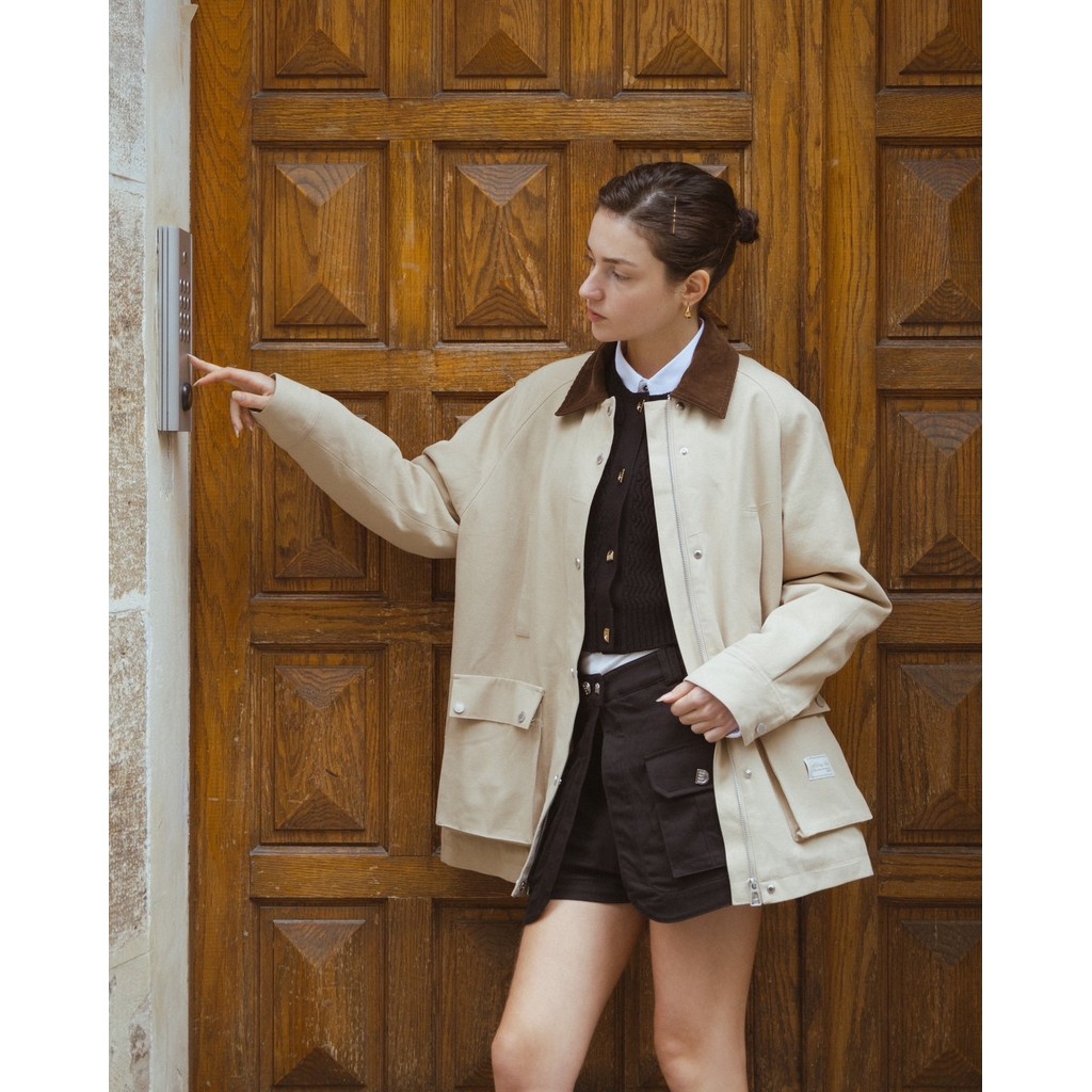 DAILY WOOL Bambi Barn Jacket บุซับในกันหนาวผ้าตาราง อะไหล่กระดุม DW