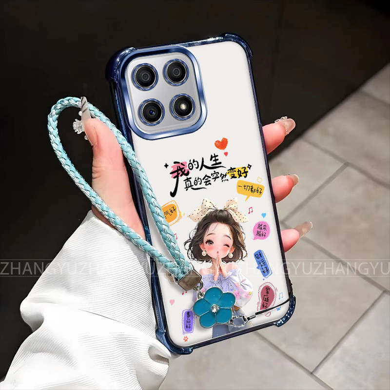 เหมาะสําหรับ Honor X6C X6 X6S X8 4G 5G X6A X5B plus X6B X8A X8B X8C 400 สมาร์ท Electroplated กันกระแ