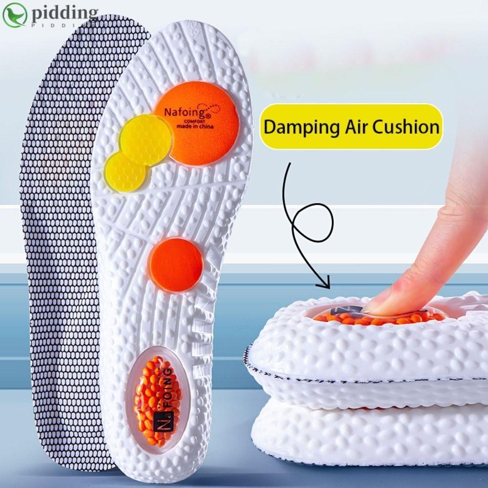 PIDDING รองเท้าผ้าใบ Insoles, PU ความยืดหยุ่นสูง Orthopaedic Insoles, Shock Absorption Anti-pain 4D รองเท้าแทรก Universal
