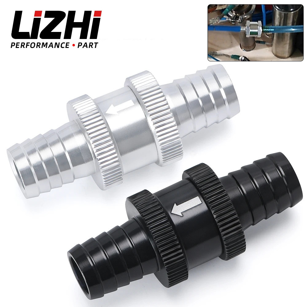 LIZHI RACING - 9/16" 14 มม.Non Return One Way การใช้วาล์วตรวจสอบอลูมิเนียม Petrol ดีเซล LZ-FCV14
