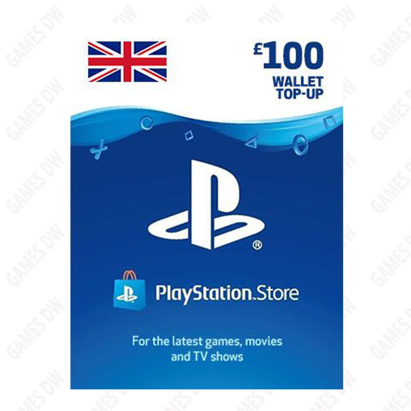 การ์ดชาร์จ UK PSN 100 ปอนด์ GBP100 PlayStation Card UK PS4 PS5 Vita